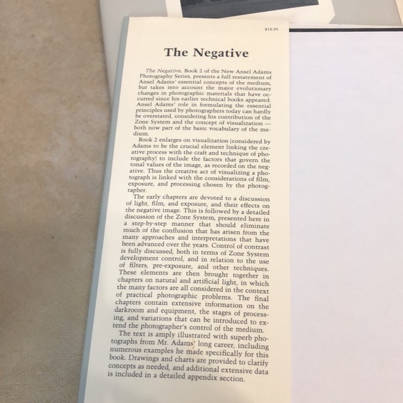 Ansel Adams Ansel Adams “The Negative” Copyright 1981 black & white photography - Picture 7 of 9